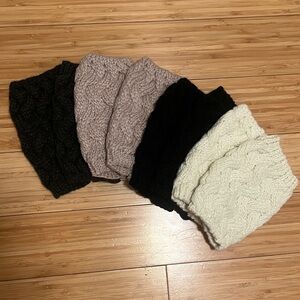 Knit boot toppers - Set of 4